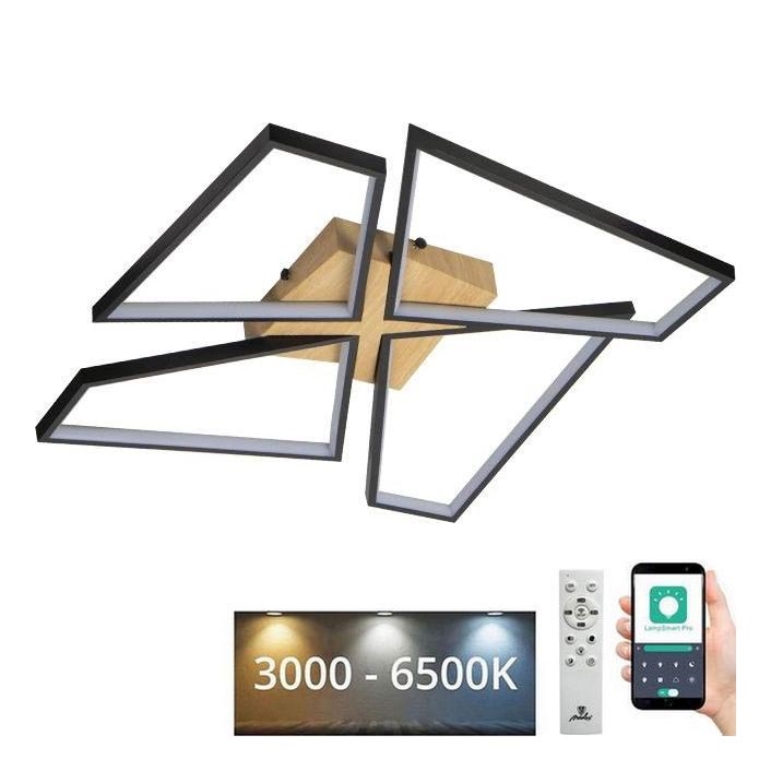 Himmennettävä LED-kattovalaisin LED/115W/230V 3000-6500K ruskea/musta + kauko-ohjaus