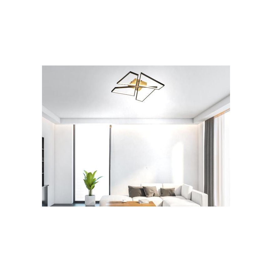 Himmennettävä LED-kattovalaisin LED/115W/230V 3000-6500K ruskea/musta + kauko-ohjaus