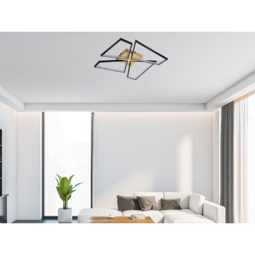 Himmennettävä LED-kattovalaisin LED/115W/230V 3000-6500K ruskea/musta + kauko-ohjaus