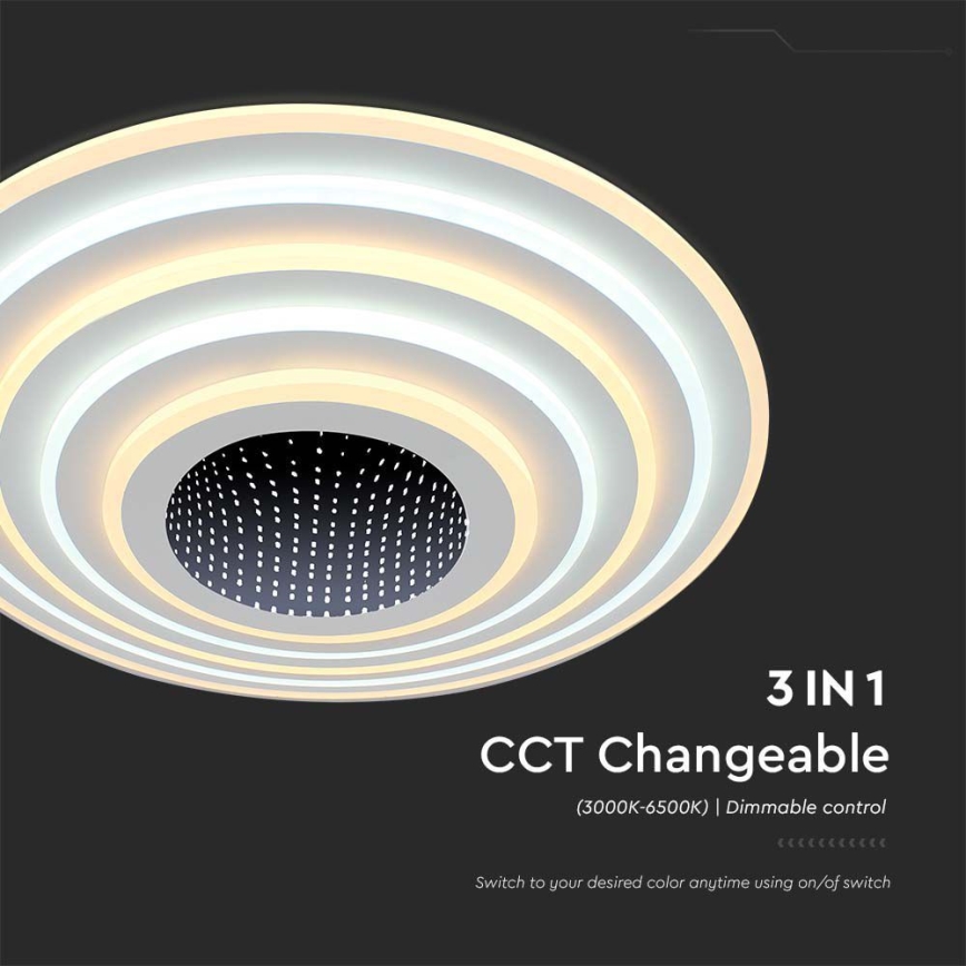 Himmennettävä LED-kattovalaisin LED/125W/230V 3000-6500K + kauko-ohjaus