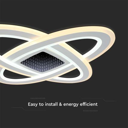 Himmennettävä LED-kattovalaisin LED/130W/230V 3000-6500K + kauko-ohjaus