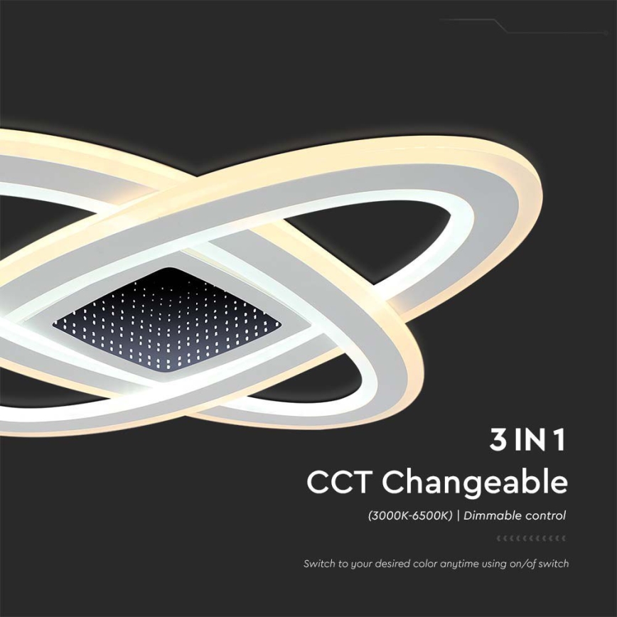 Himmennettävä LED-kattovalaisin LED/130W/230V 3000-6500K + kauko-ohjaus