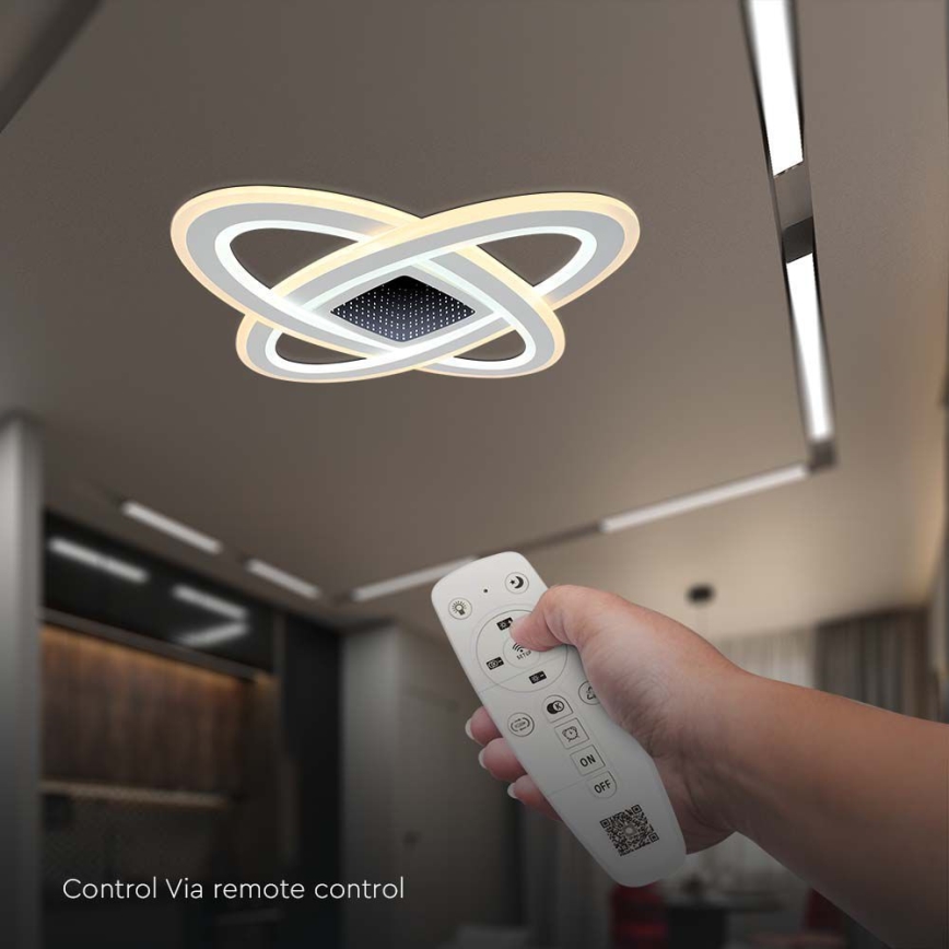 Himmennettävä LED-kattovalaisin LED/130W/230V 3000-6500K + kauko-ohjaus