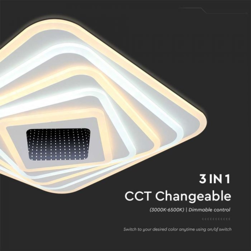 Himmennettävä LED-kattovalaisin LED/150W/230V 3000-6500K + kauko-ohjaus
