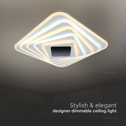 Himmennettävä LED-kattovalaisin LED/150W/230V 3000-6500K + kauko-ohjaus