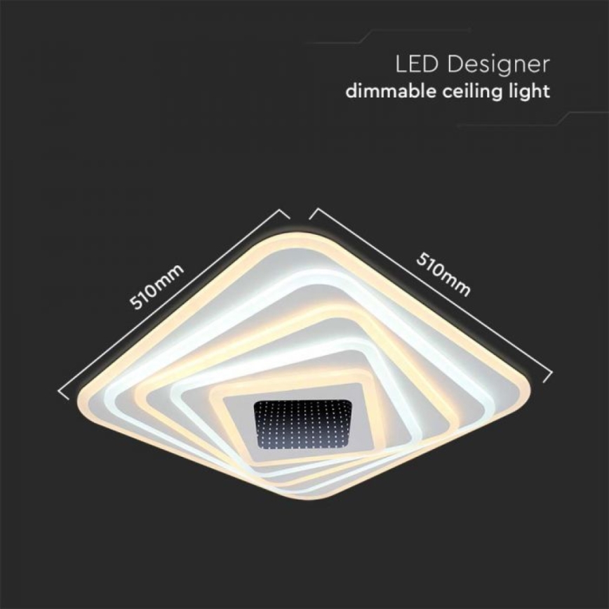 Himmennettävä LED-kattovalaisin LED/150W/230V 3000-6500K + kauko-ohjaus