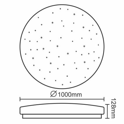 Himmennettävä LED-kattovalaisin LED/150W/230V