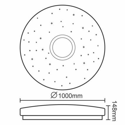 Himmennettävä LED-kattovalaisin LED/150W/230V