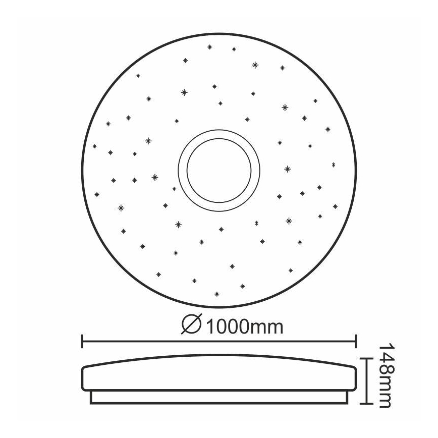 Himmennettävä LED-kattovalaisin LED/150W/230V