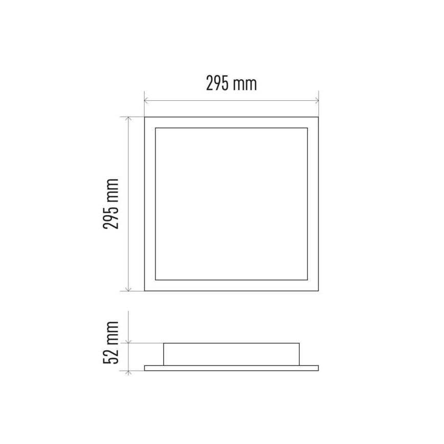 Himmennettävä LED-kattovalaisin LED/20W/230V + kaukosäädin neliö 2700K-6000K