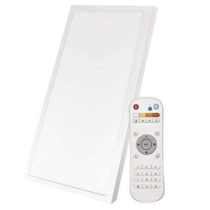 Himmennettävä LED-kattovalaisin LED/25W/230V + kaukosäädin neliö  2700K-6000K