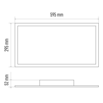 Himmennettävä LED-kattovalaisin LED/25W/230V + kaukosäädin neliö  2700K-6000K