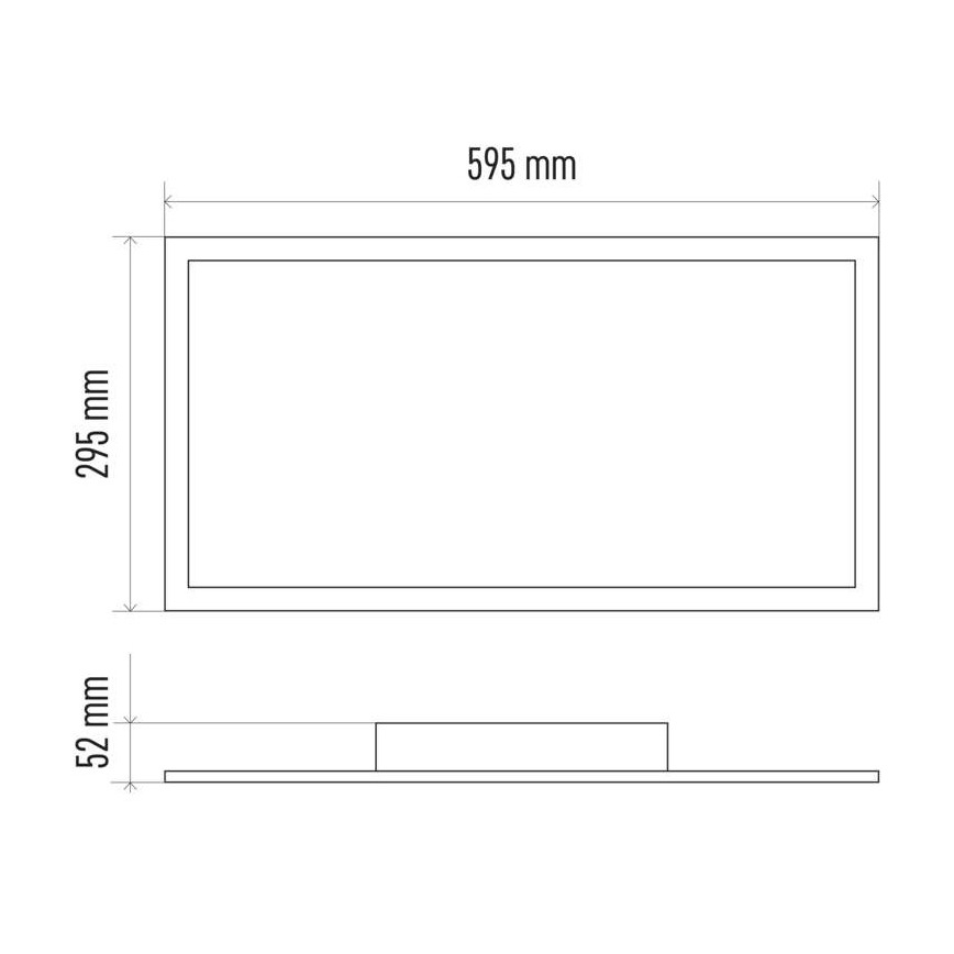 Himmennettävä LED-kattovalaisin LED/25W/230V + kaukosäädin neliö  2700K-6000K
