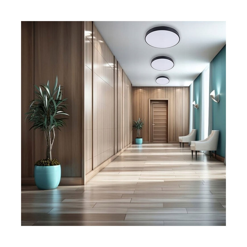 Himmennettävä LED-kattovalaisin LED/30W/230V 3000-6500K halkaisija 30 cm musta + kauko-ohjaus
