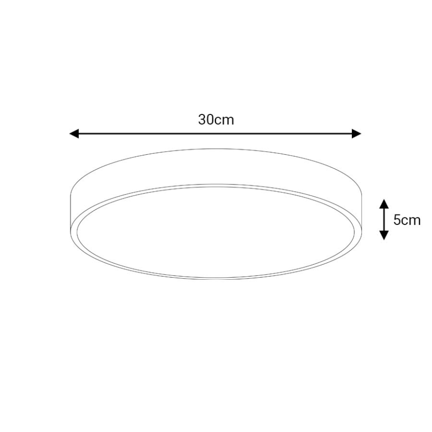 Himmennettävä LED-kattovalaisin LED/30W/230V 3000-6500K halkaisija 30 cm musta + kauko-ohjaus