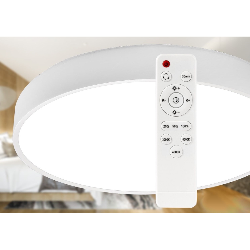 Himmennettävä LED-kattovalaisin LED/30W/230V 3000-6500K halkaisija 30 cm valkoinen + kauko-ohjaus