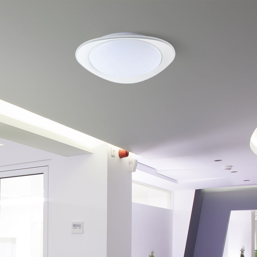 Himmennettävä LED-kattovalaisin LED/40W/230V 3000-6500K 45 cm valkoinen + kauko-ohjaus