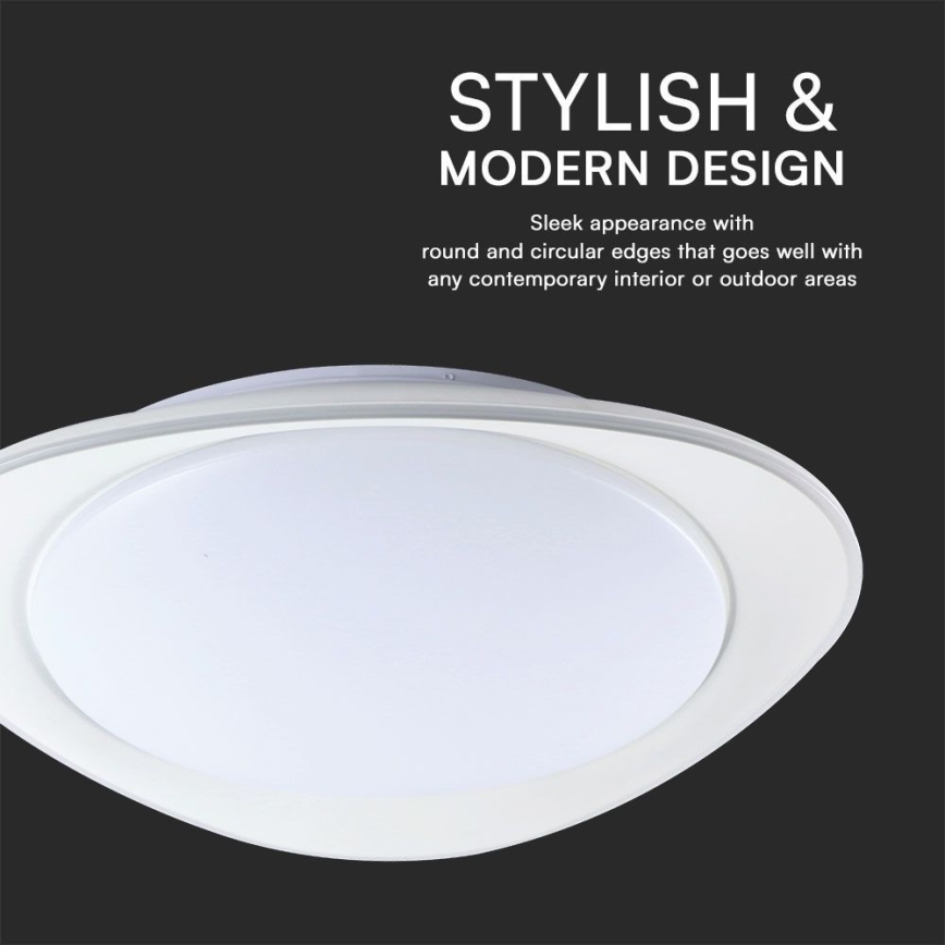 Himmennettävä LED-kattovalaisin LED/40W/230V 3000-6500K 45 cm valkoinen + kauko-ohjaus