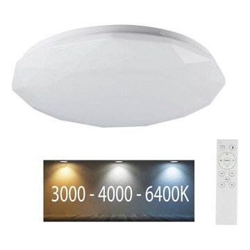 Himmennettävä LED-kattovalaisin LED/40W/230V 3000K/4000K/6500K halkaisija 38,8 cm + kauko-ohjaus
