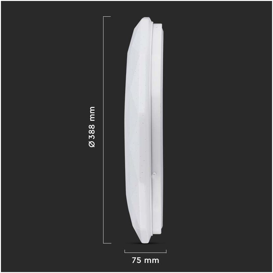 Himmennettävä LED-kattovalaisin LED/40W/230V 3000K/4000K/6500K halkaisija 38,8 cm + kauko-ohjaus