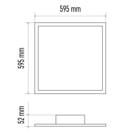 Himmennettävä LED-kattovalaisin LED/40W/230V + kaukosäädin neliö 2700K-6000K