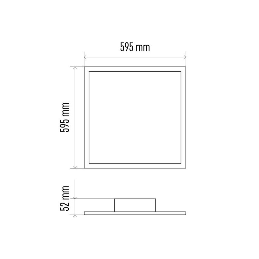 Himmennettävä LED-kattovalaisin LED/40W/230V + kaukosäädin neliö 2700K-6000K