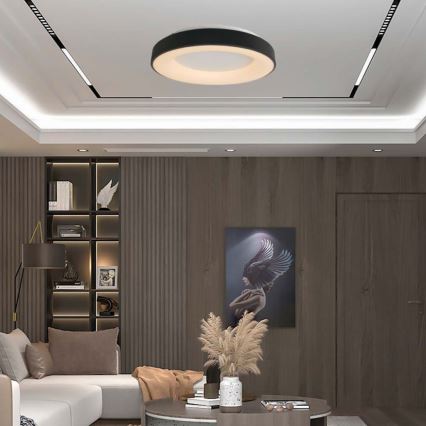 Himmennettävä LED-kattovalaisin LED/49W/230V 3000K halkaisija 60 cm musta
