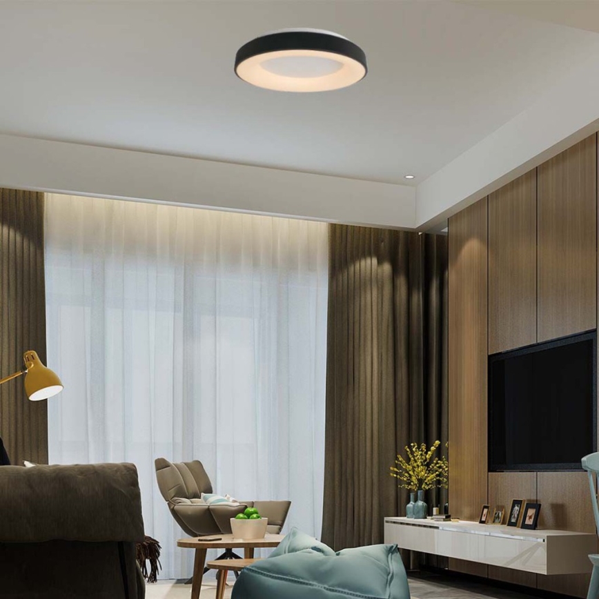 Himmennettävä LED-kattovalaisin LED/49W/230V 3000K halkaisija 60 cm musta