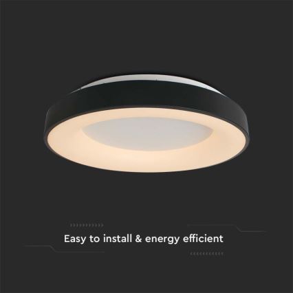 Himmennettävä LED-kattovalaisin LED/49W/230V 3000K halkaisija 60 cm musta