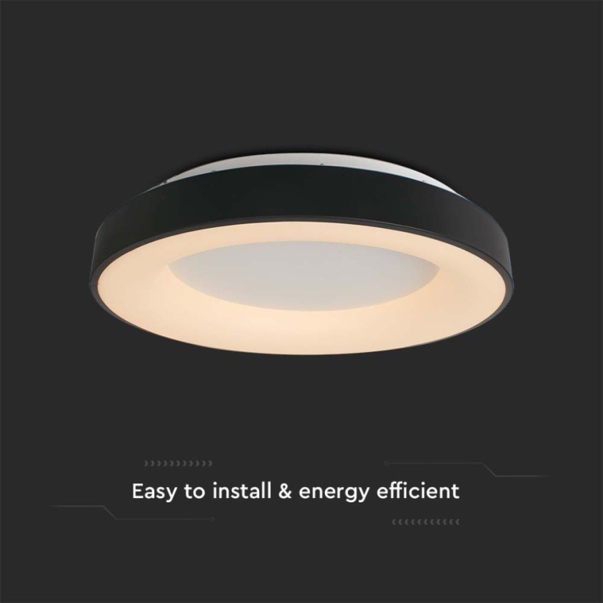 Himmennettävä LED-kattovalaisin LED/49W/230V 3000K halkaisija 60 cm musta