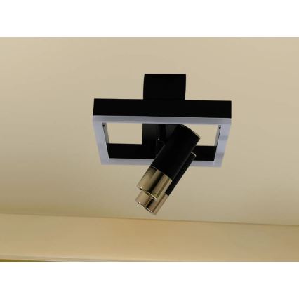 Himmennettävä LED-kattovalaisin LED/50W/230V 3000-6500K musta + kauko-ohjaus