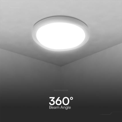 Himmennettävä LED-kattovalaisin LED/60W/230V 3000-6500K 49,2 cm valkoinen + kauko-ohjaus