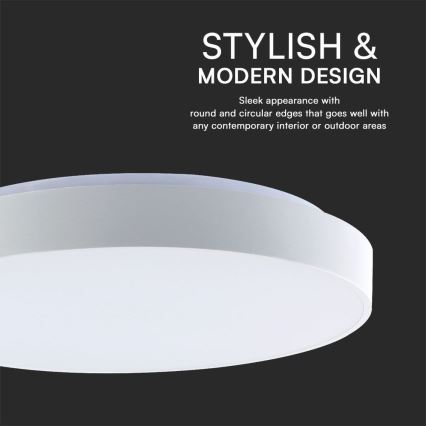 Himmennettävä LED-kattovalaisin LED/60W/230V 3000-6500K 49,5 cm valkoinen + kauko-ohjaus