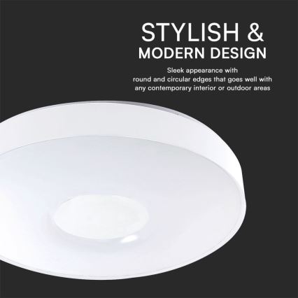 Himmennettävä LED-kattovalaisin LED/60W/230V 3000-6500K 49,5 cm valkoinen + kauko-ohjaus