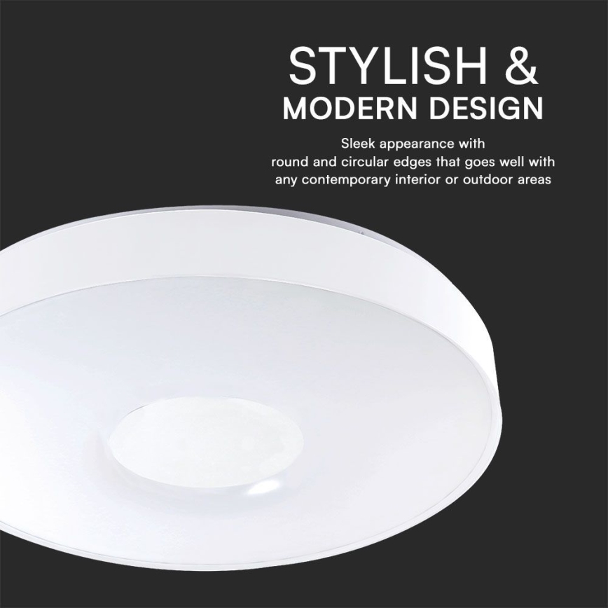 Himmennettävä LED-kattovalaisin LED/60W/230V 3000-6500K 49,5 cm valkoinen + kauko-ohjaus
