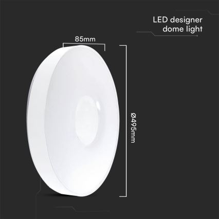 Himmennettävä LED-kattovalaisin LED/60W/230V 3000-6500K 49,5 cm valkoinen + kauko-ohjaus