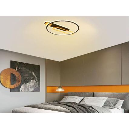 Himmennettävä LED-kattovalaisin LED/60W/230V 3000-6500K musta + kauko-ohjaus