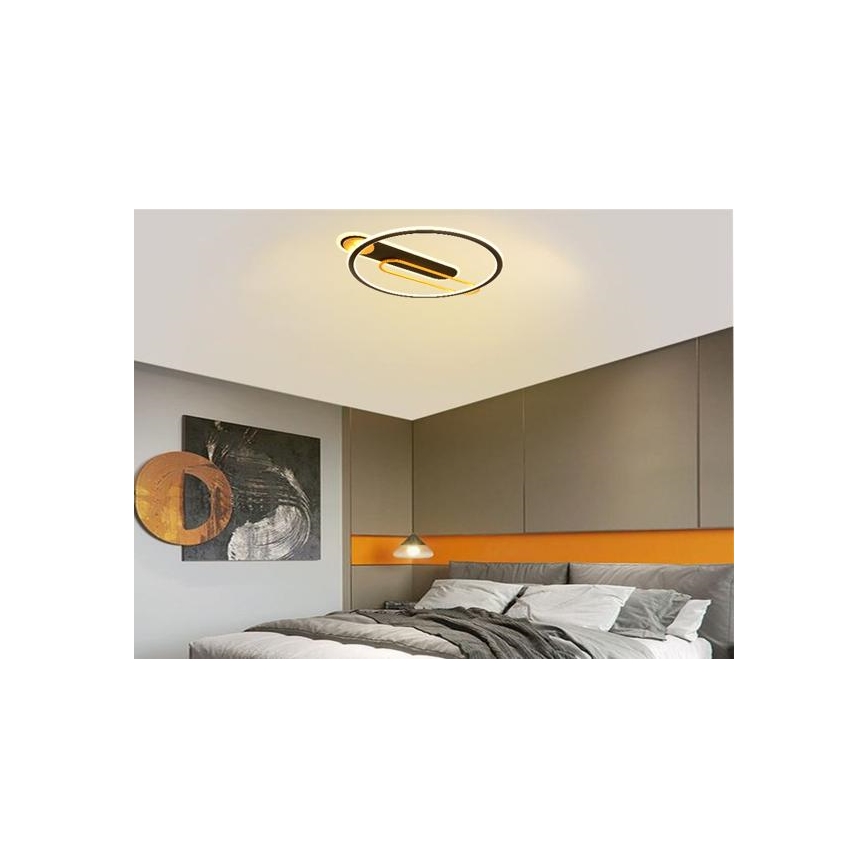 Himmennettävä LED-kattovalaisin LED/60W/230V 3000-6500K musta + kauko-ohjaus