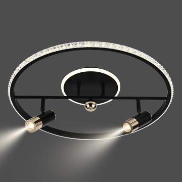 Himmennettävä LED-kattovalaisin LED/60W/230V 3000-6500K musta + kauko-ohjaus
