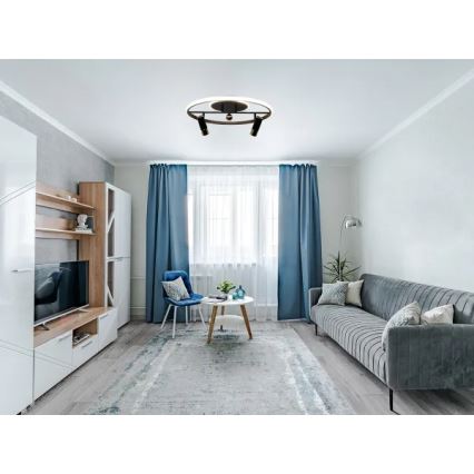 Himmennettävä LED-kattovalaisin LED/60W/230V 3000-6500K musta + kauko-ohjaus
