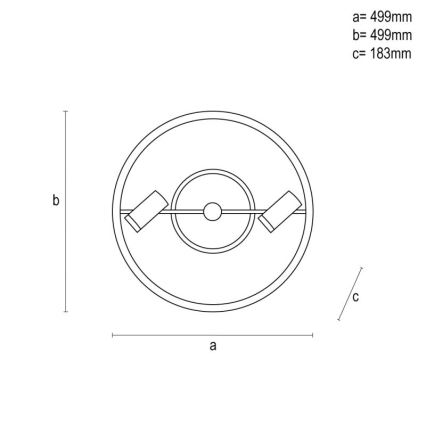 Himmennettävä LED-kattovalaisin LED/60W/230V 3000-6500K musta + kauko-ohjaus