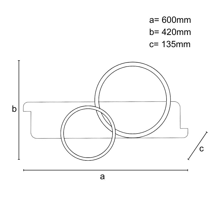 Himmennettävä LED-kattovalaisin LED/70W/230V 3000-6500K tammi + kauko-ohjaus