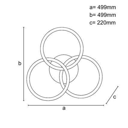 Himmennettävä LED-kattovalaisin LED/70W/230V 3000-6500K musta + kauko-ohjaus