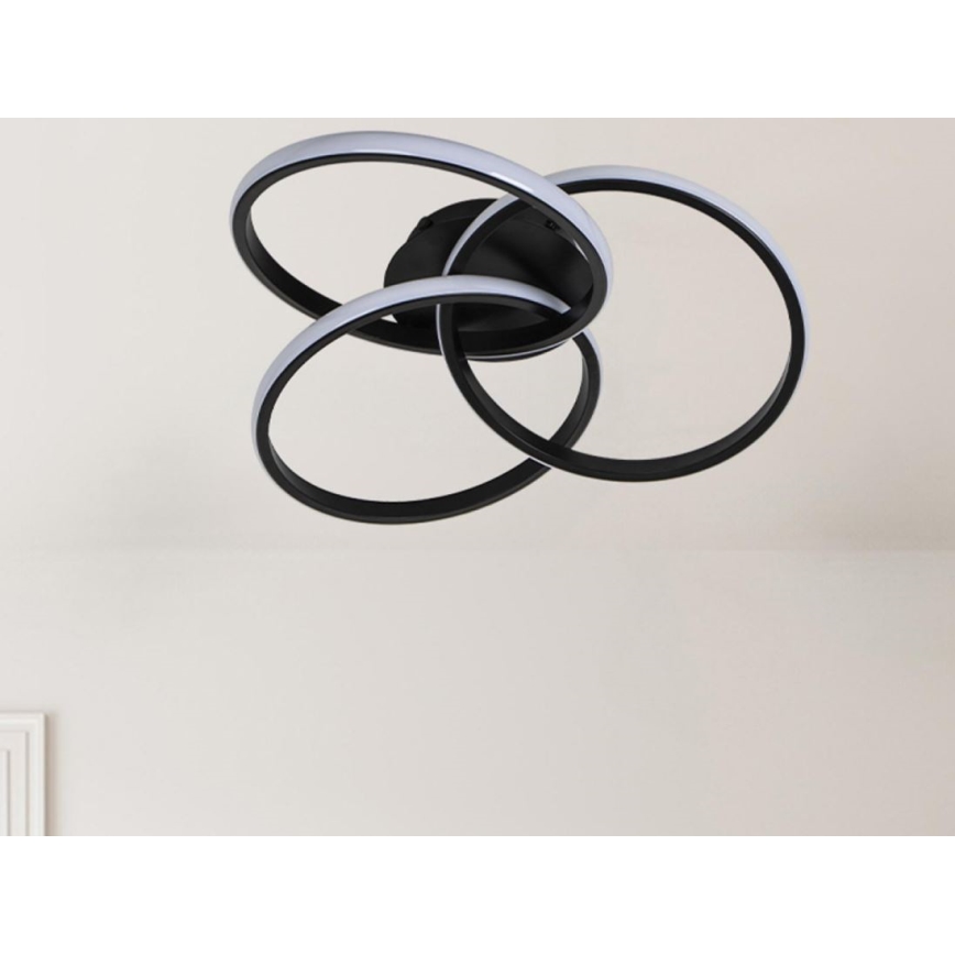 Himmennettävä LED-kattovalaisin LED/70W/230V 3000-6500K musta + kauko-ohjaus