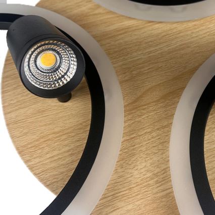 Himmennettävä LED-kattovalaisin LED/70W/230V 3000-6500K musta/ruskea + kauko-ohjaus