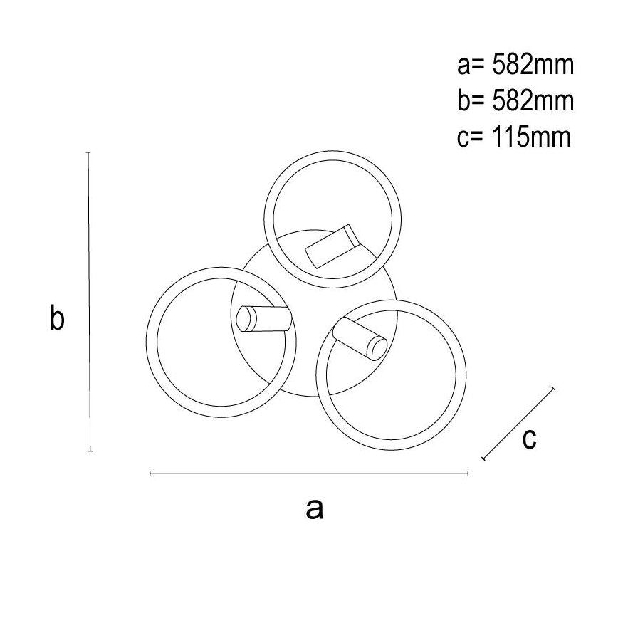Himmennettävä LED-kattovalaisin LED/70W/230V 3000-6500K musta/ruskea + kauko-ohjaus