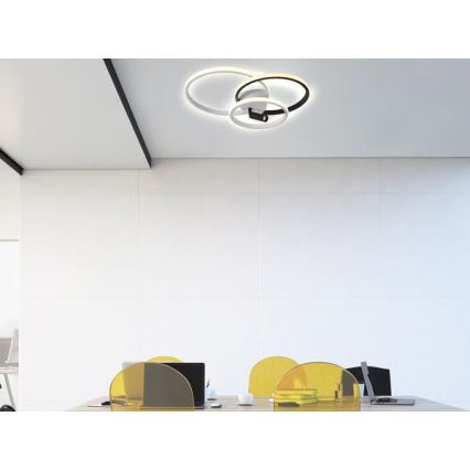 Himmennettävä LED-kattovalaisin LED/70W/230V 3000-6500K valkoinen/musta + kauko-ohjaus