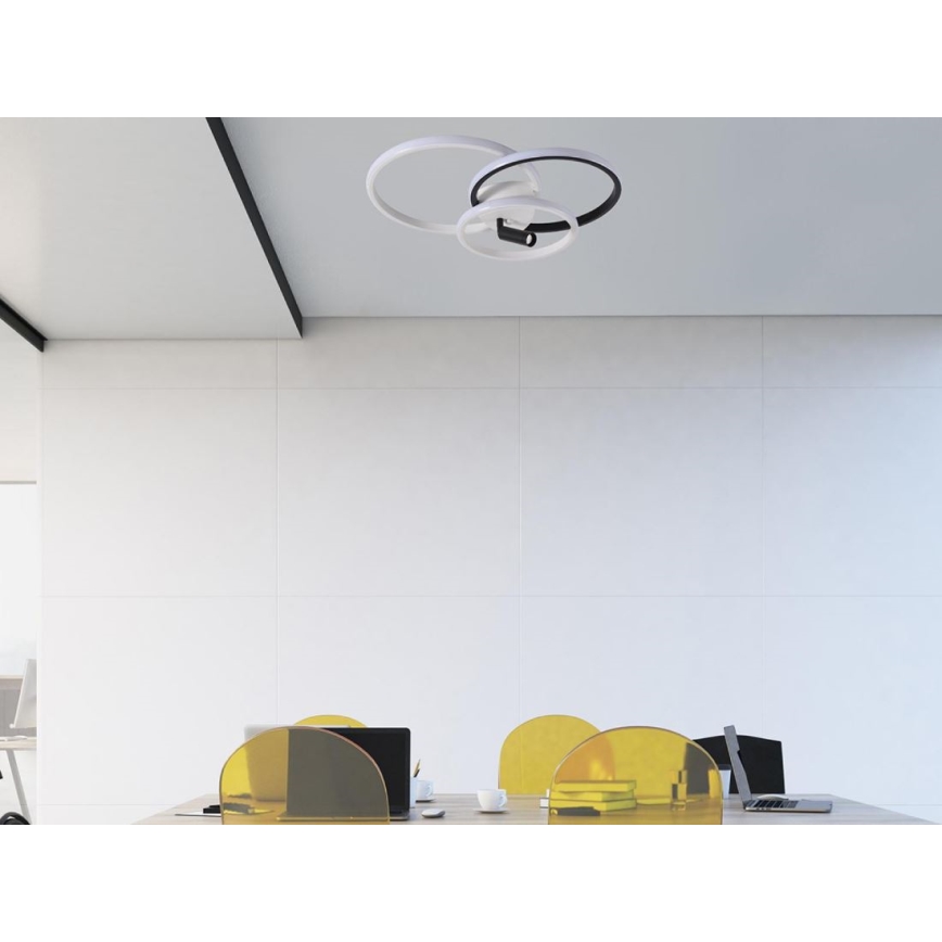 Himmennettävä LED-kattovalaisin LED/70W/230V 3000-6500K valkoinen/musta + kauko-ohjaus
