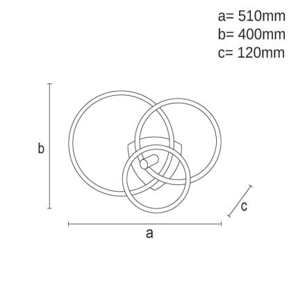 Himmennettävä LED-kattovalaisin LED/70W/230V 3000-6500K valkoinen/musta + kauko-ohjaus