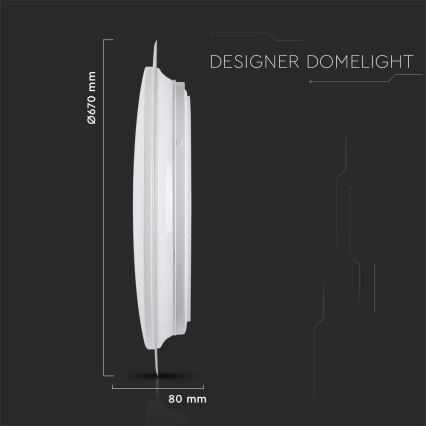 Himmennettävä LED-kattovalaisin LED/72W/230V 3000-6500K halkaisija 67 cm valkoinen + kauko-ohjaus